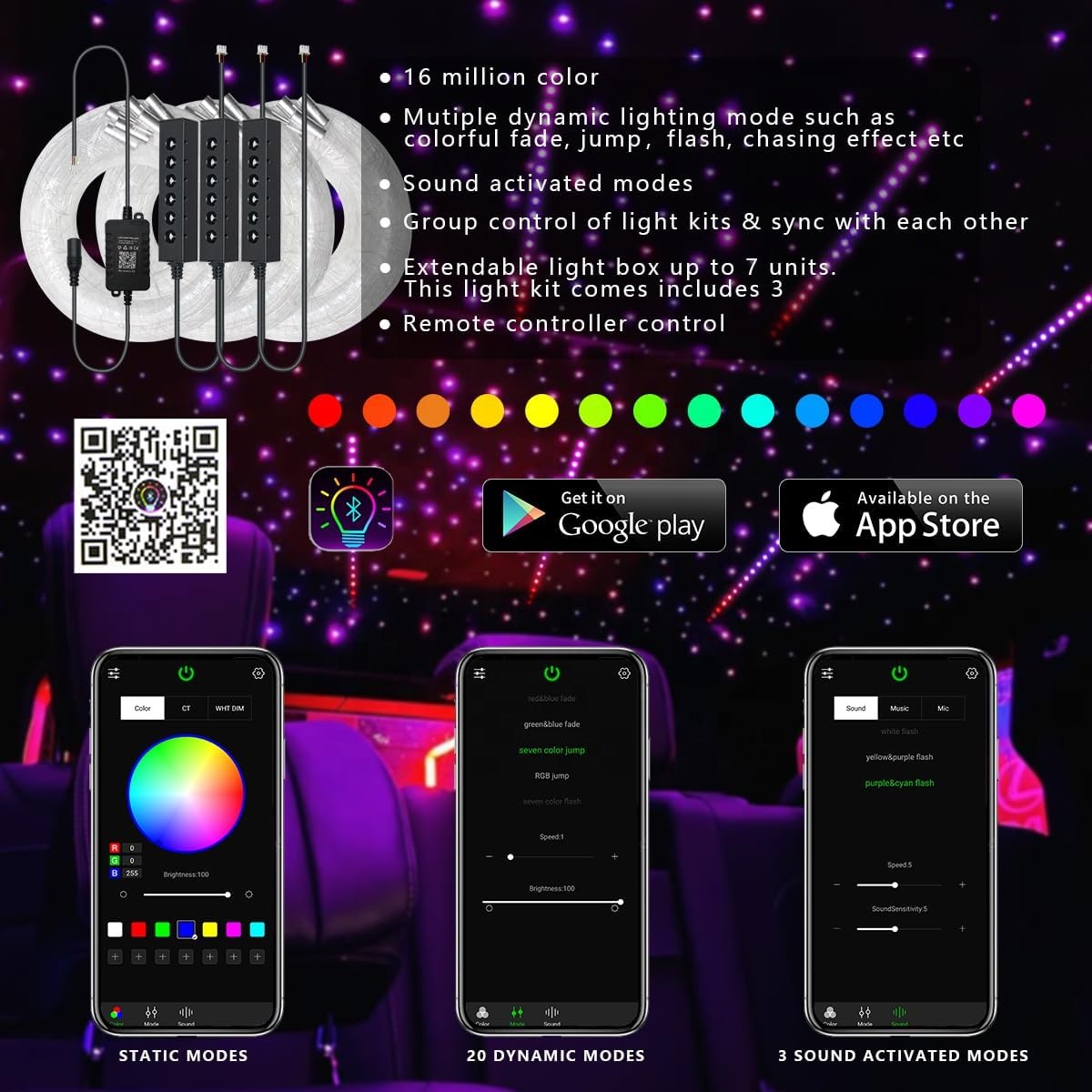 Fuente de luz de techo de fibr - Car Roof Star Light Fiber Optic reseña y precio