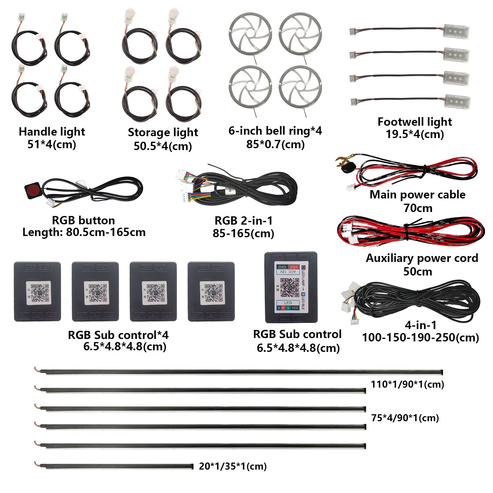 Tiras LED de Control para Ilum - Car Interior Led Strip App Control reseña y precio