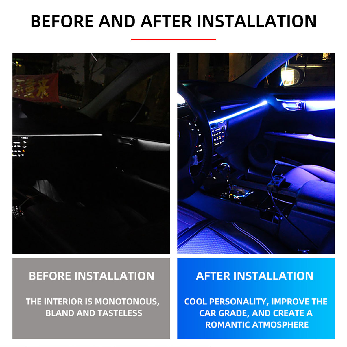 Tira de Luz LED de Fibra Óptic - Car Dashboard Light Fiber Optic reseña y precio