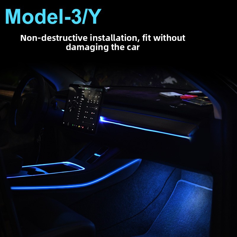 Luz ambiental LED para el pane - Car Dashboard Light Fiber Optic reseña y precio