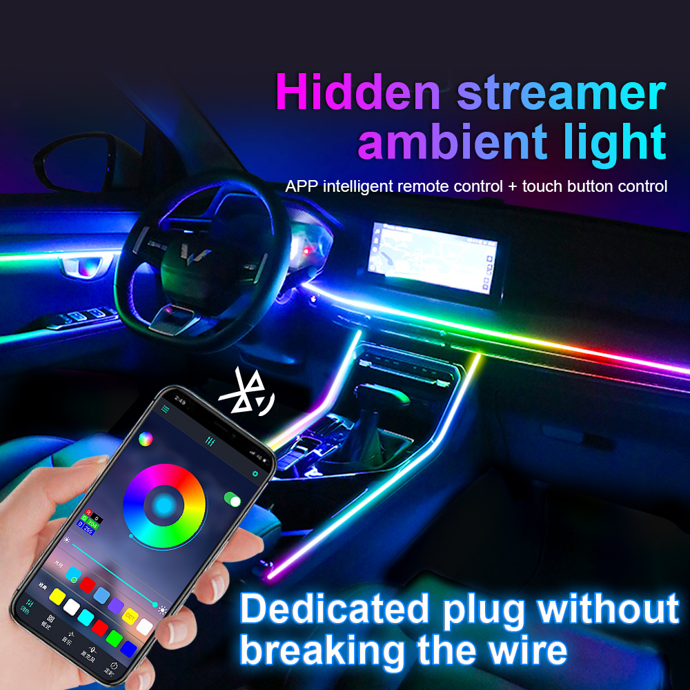 Luz LED RGB para ambiente de c - Car Dashboard Light Fiber Optic reseña y precio