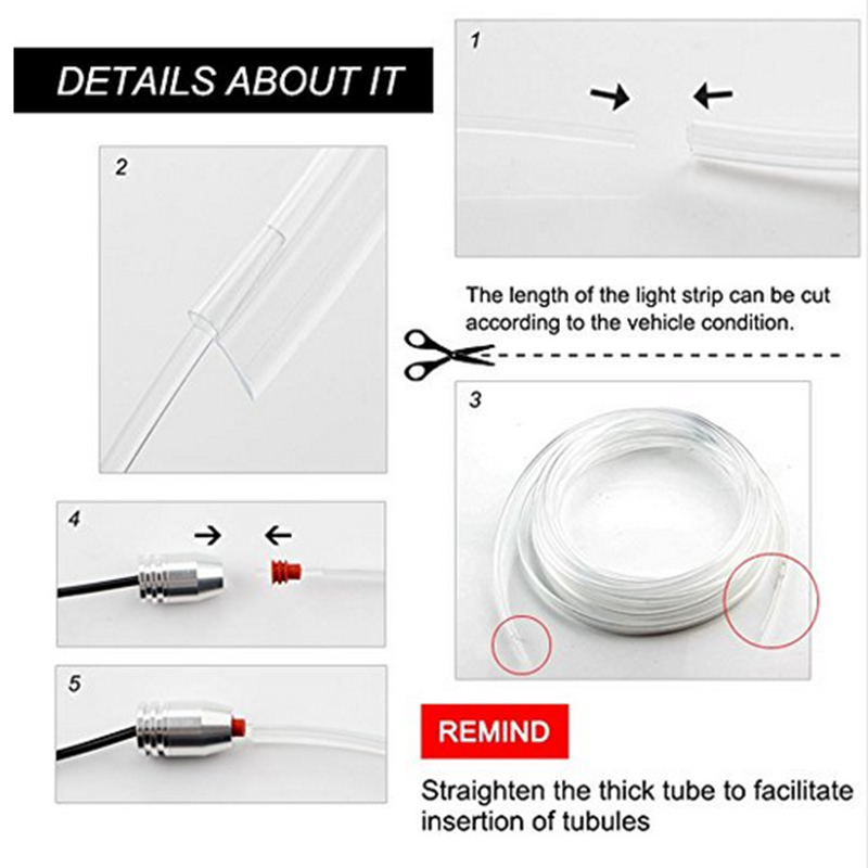 Lámparas de fibra óptica RGB 5 - Car Dashboard Light Fiber Optic reseña y precio