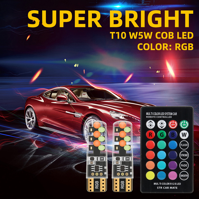 1 Juego de bombilla LED T10 W5 - Car Ambient Light Kit With Remote reseña y precio