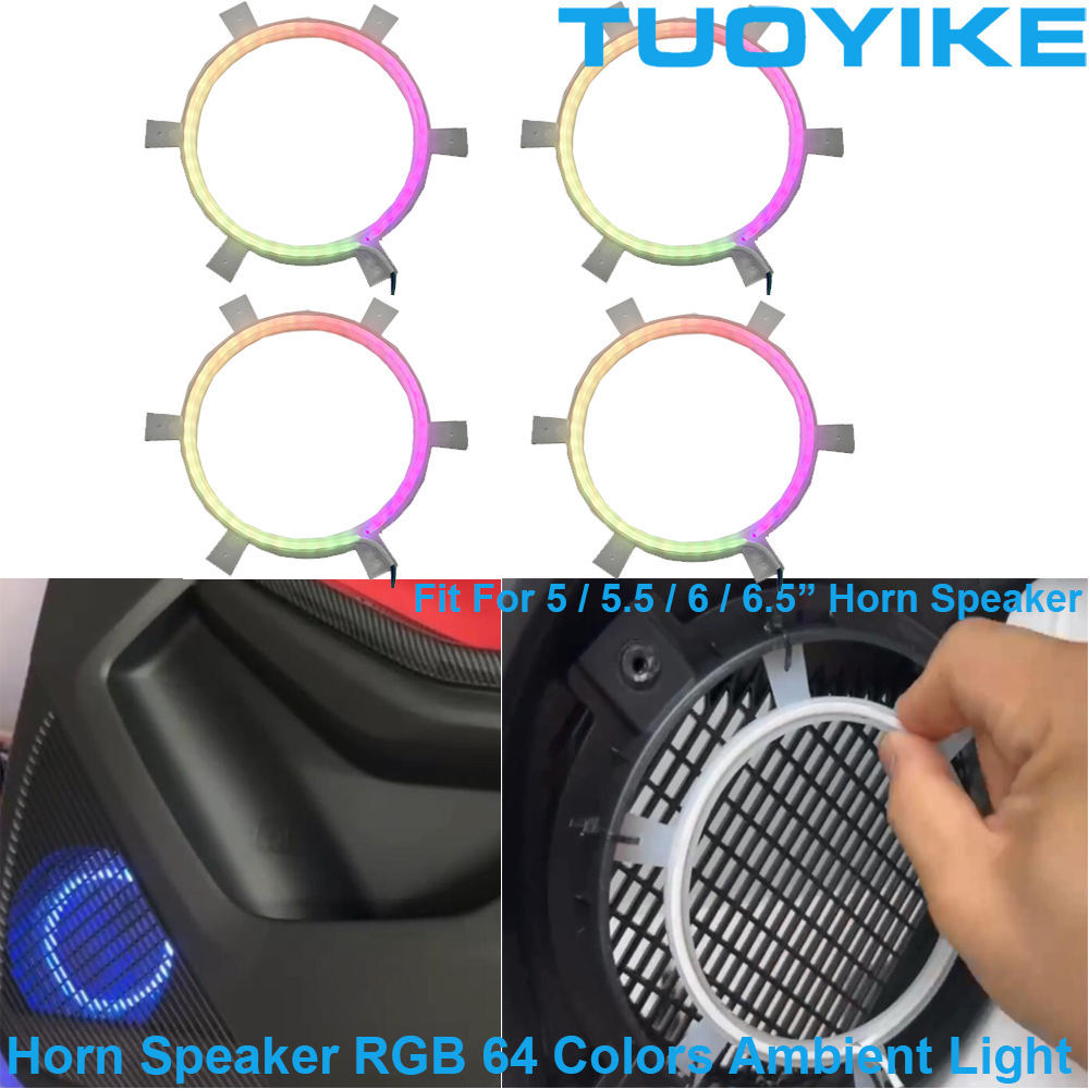 4PCS LED Symphony Car Audio Ho - Car Ambient Light Door Panel Acrylic reseña y precio