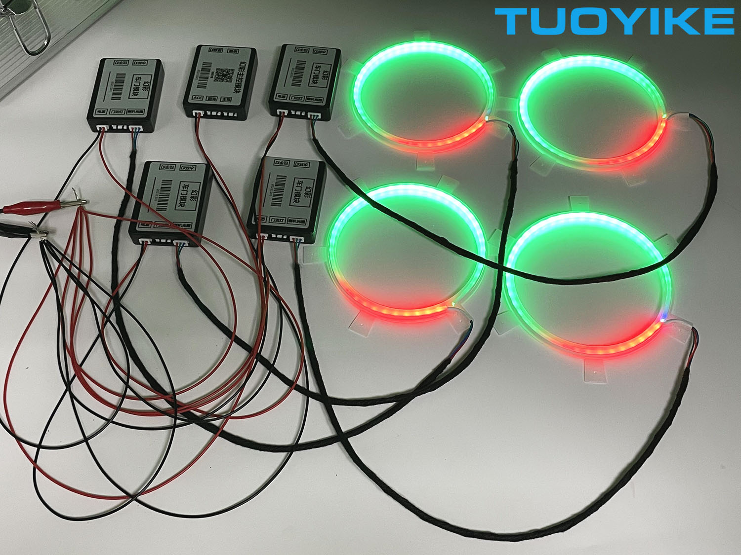 4PCS LED Symphony Car Audio Ho - Car Ambient Light Door Panel Acrylic reseña y precio