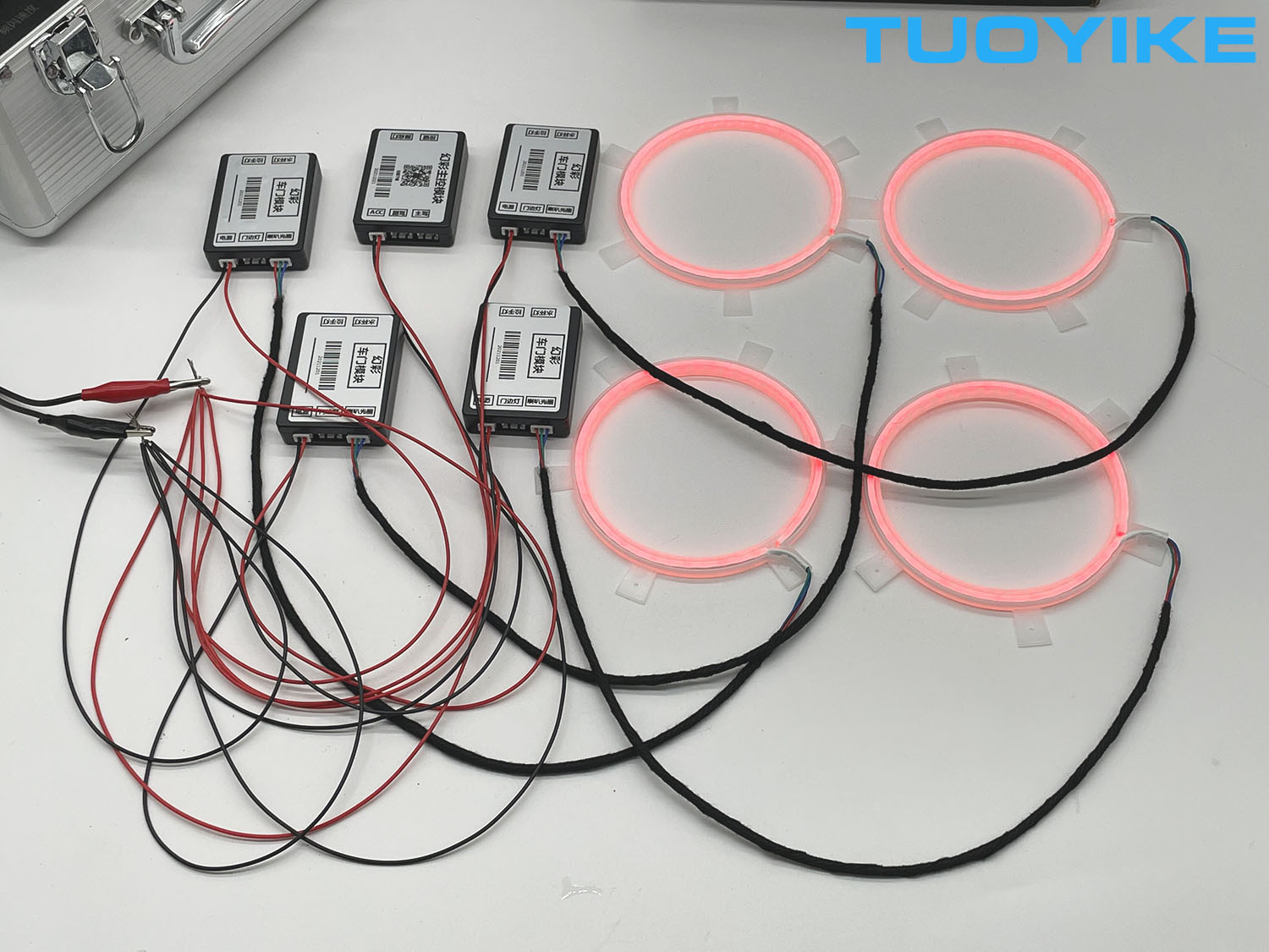 4PCS LED Symphony Car Audio Ho - Car Ambient Light Door Panel Acrylic reseña y precio